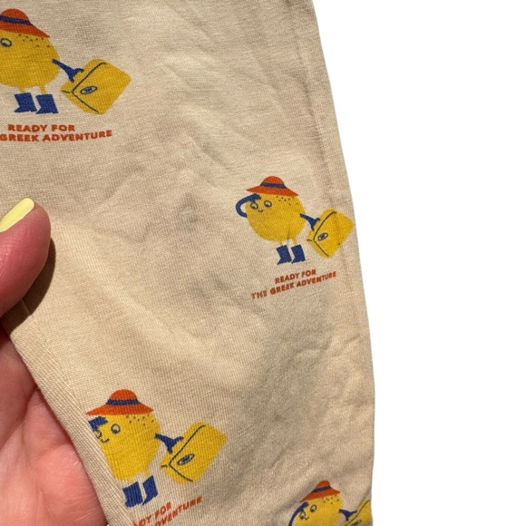 TINYCOTTONS “Greek Adventure” Tan Print Leggings - size 6 - Picture 2 of 5